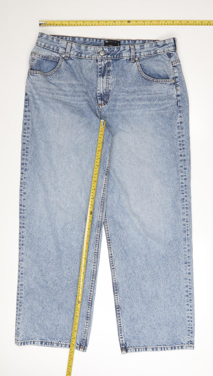 ASOS DESIGN Men's Blue Light Wash Straight Fit Jeans 34W 30L