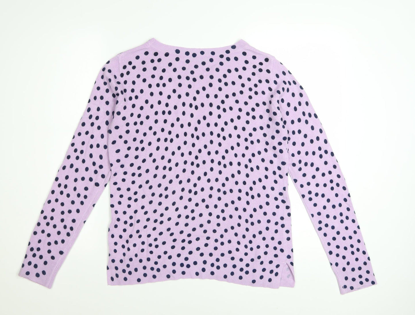Marks and Spencer Women’s Lilac Polka Dot Jumper Size 14 Long Sleeve