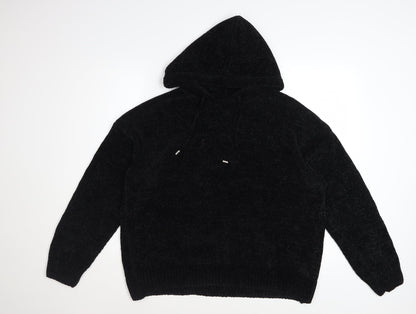 Primark Womens Black L Pullover Hoodie Soft Fleece Polyester