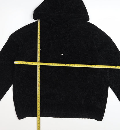 Primark Womens Black L Pullover Hoodie Soft Fleece Polyester