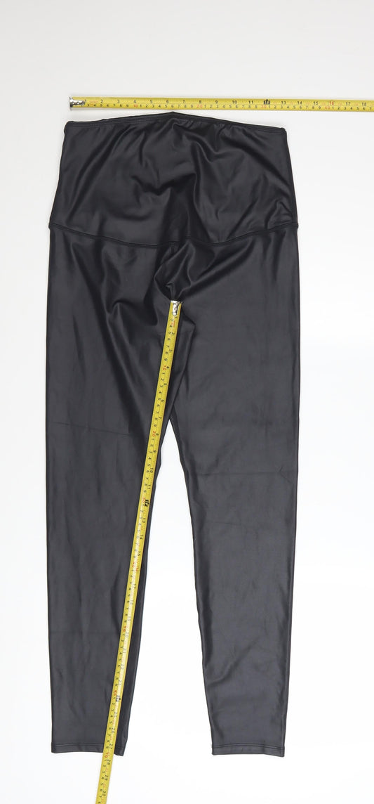 Hofish Women’s Black High Rise Stretch Active Leggings M