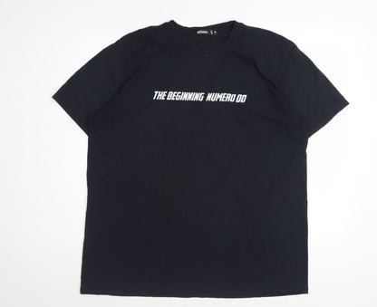 Missguided Women's Black Cotton Short Sleeve T-Shirt Size M