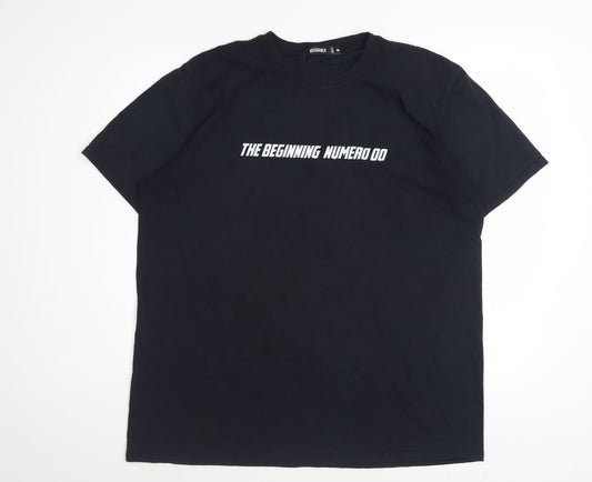 Missguided Women's Black Cotton Short Sleeve T-Shirt Size M