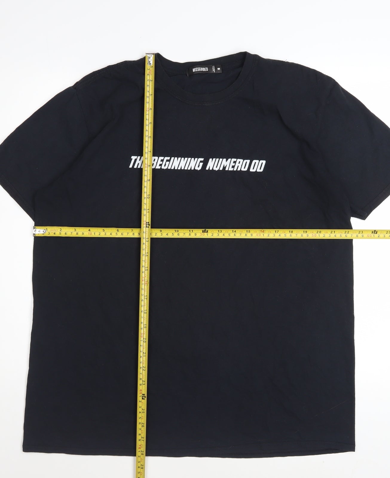Missguided Women's Black Cotton Short Sleeve T-Shirt Size M