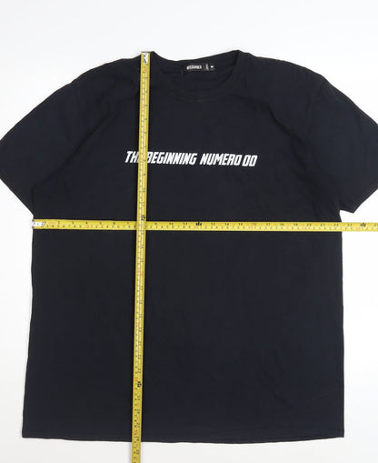 Missguided Women's Black Cotton Short Sleeve T-Shirt Size M