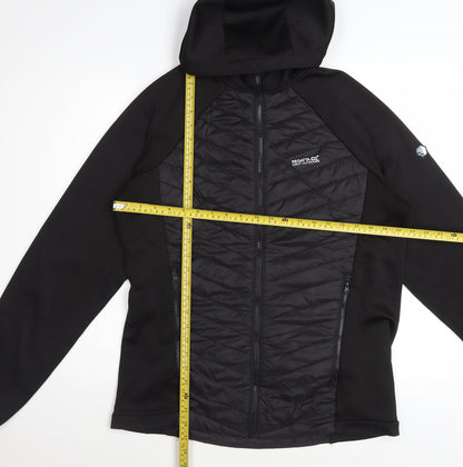 Regatta Men Black Softshell Hooded Jacket Size M Outdoor Hiking Coat