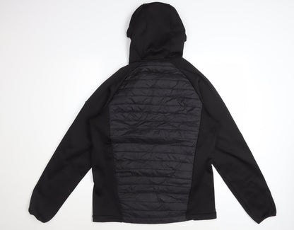 Regatta Men Black Softshell Hooded Jacket Size M Outdoor Hiking Coat