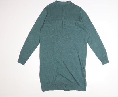 Tu Womens Teal Cardigan Size 12 Long Sleeve Open Front Knit