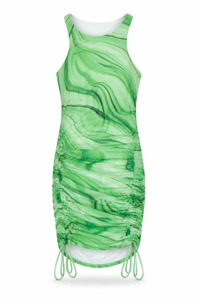 I Saw It First Womens Green Ruched Bodycon Dress Size 10