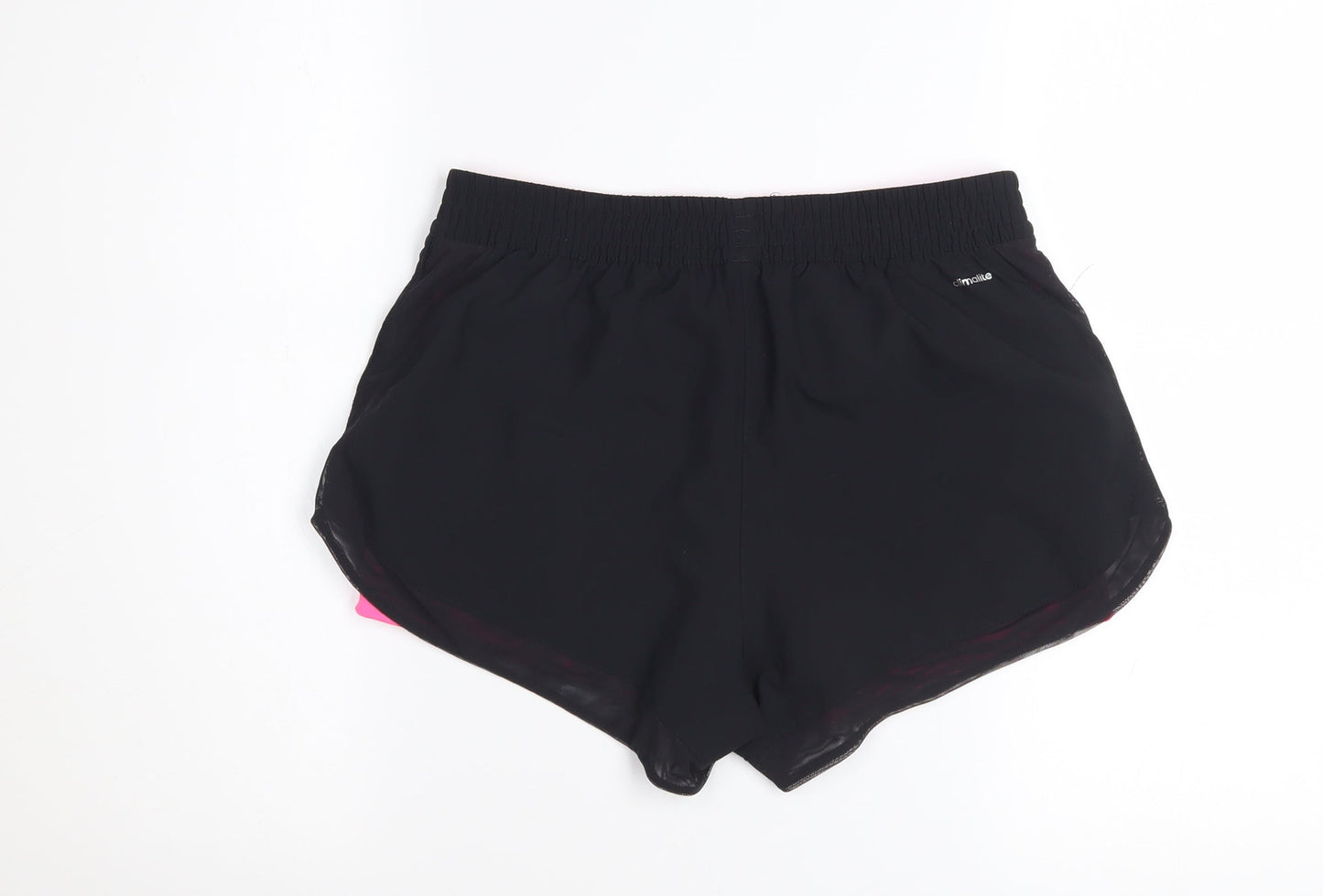 Adidas Women's Black & Pink Climalite Running Shorts S UK 8-10