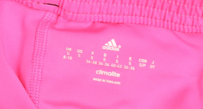 Adidas Women's Black & Pink Climalite Running Shorts S UK 8-10