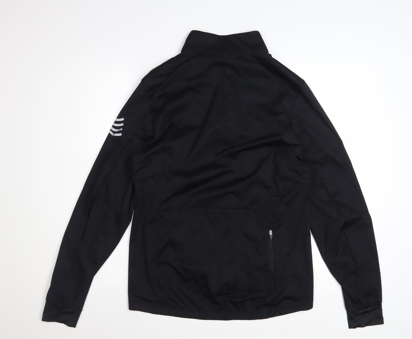 Crane Womens Black 12-14 Windbreaker Jacket with Reflective Trim