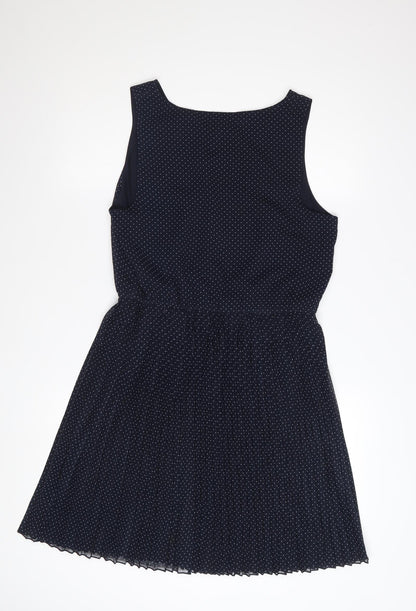 Atmosphere Women's Blue Polka Dot Sleeveless Skater Dress Size 14