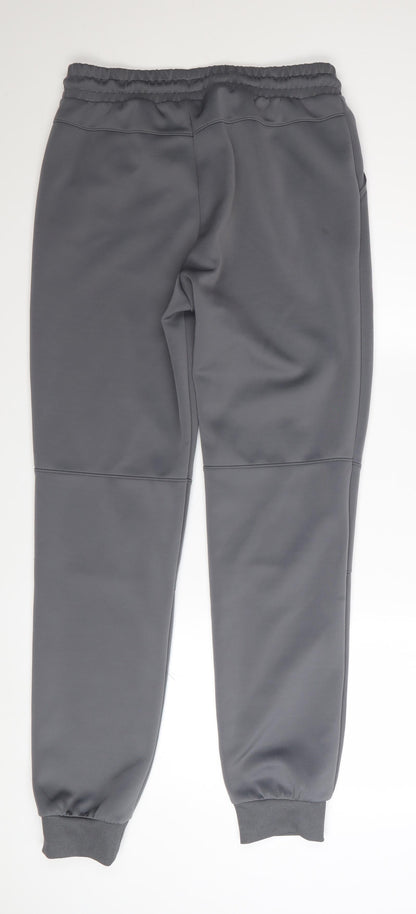 Bekkin Men's Grey Jogger Trousers M Regular Fit Polyester Blend