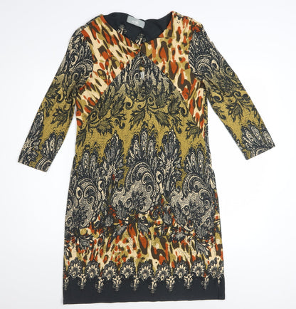 Wallis Women’s Multicoloured Paisley Animal Print Shift Dress Size 12