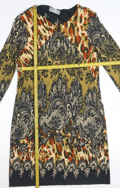 Wallis Women’s Multicoloured Paisley Animal Print Shift Dress Size 12