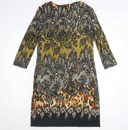Wallis Women’s Multicoloured Paisley Animal Print Shift Dress Size 12