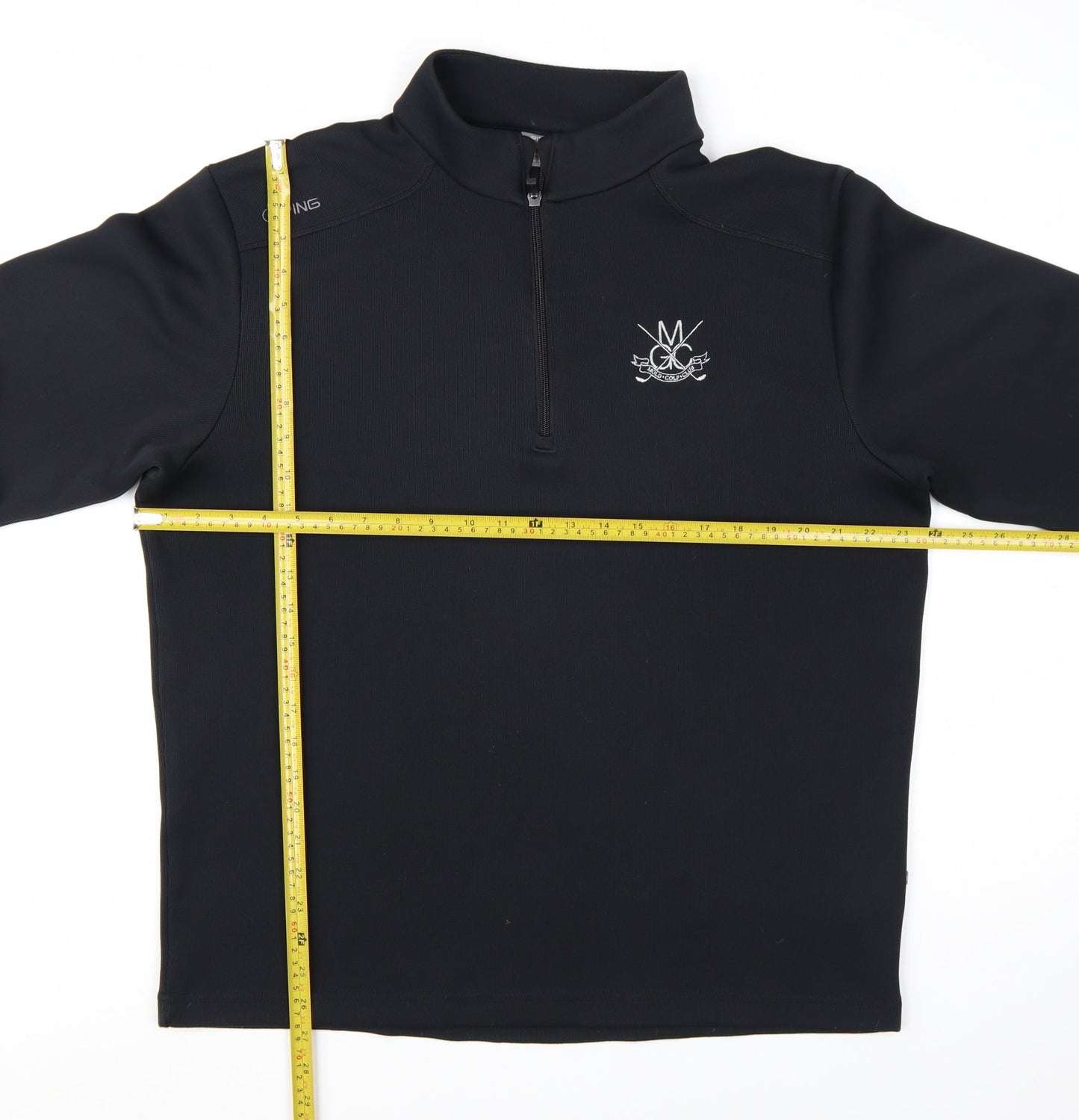 PING Men's Black XL 1/4 Zip Thermal Golf Sweatshirt