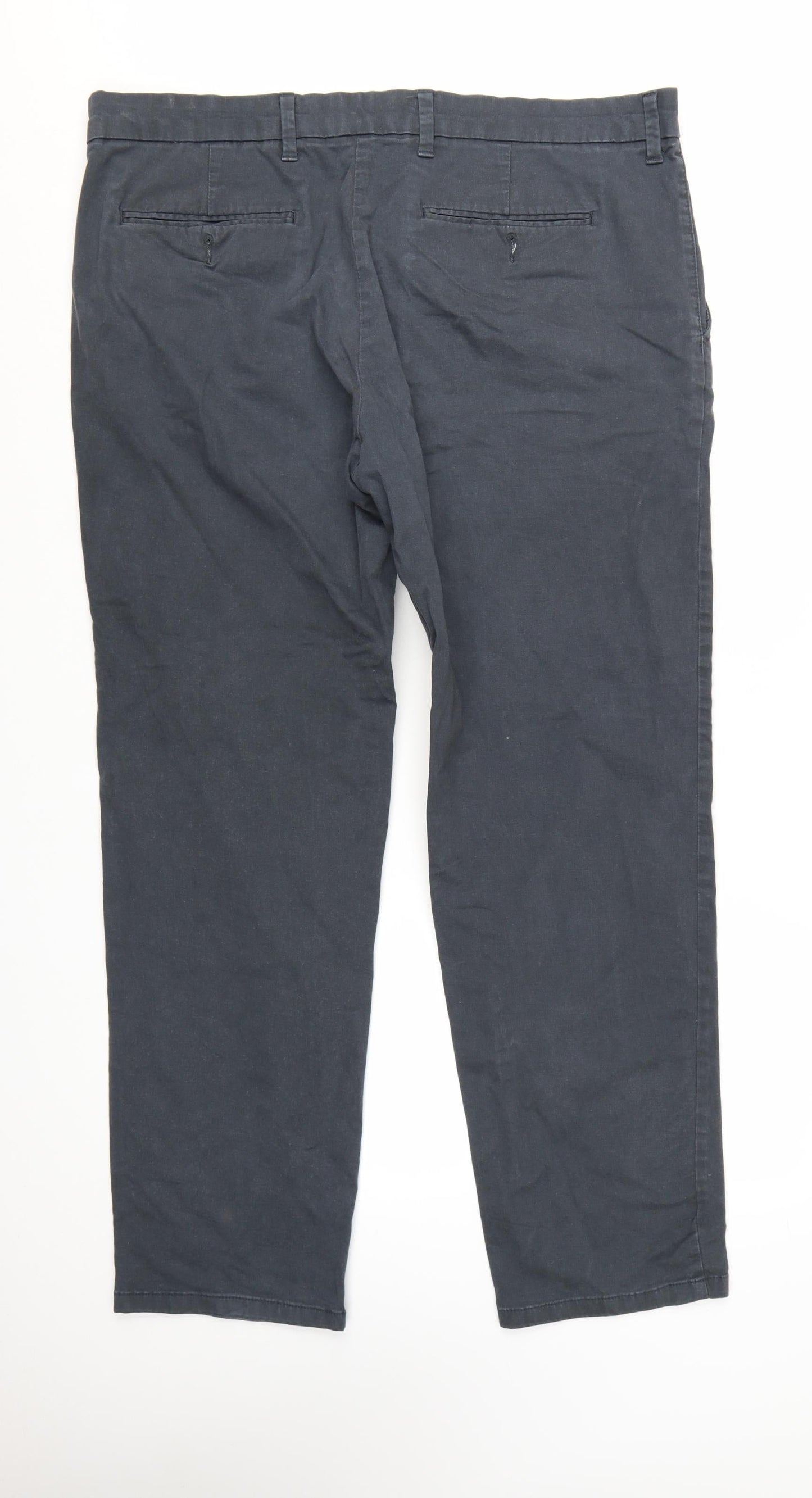 Marks and Spencer Men’s Blue Chino Trousers 40x31 Regular Fit