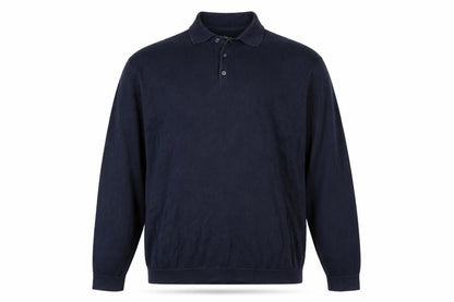 Next Men's Blue 2XL Cotton Collared Henley Jumper