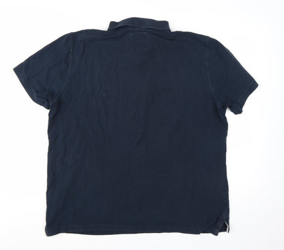 Crew Clothing Company Men's Blue XL Cotton Polo Shirt