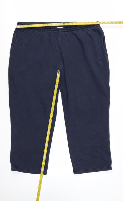 Cotton Traders Men's 5XL Navy Sweatpants Big & Tall Relaxed Fit