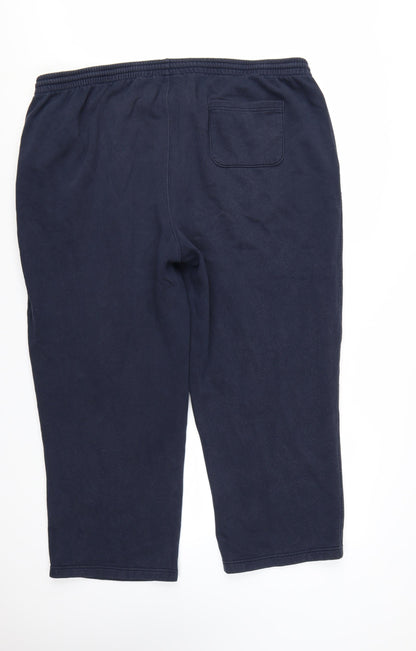 Cotton Traders Men's 5XL Navy Sweatpants Big & Tall Relaxed Fit