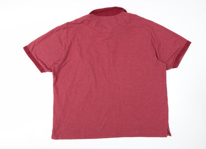 Pegasus Men’s Red 3XL Cotton Collared Short Sleeve Polo Shirt