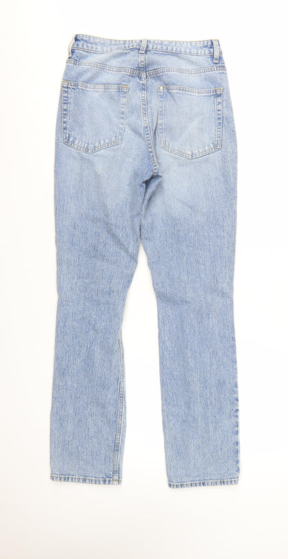 H&M Women’s Blue Vintage Straight High Waist Jeans Size 10