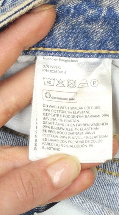 H&M Women’s Blue Vintage Straight High Waist Jeans Size 10