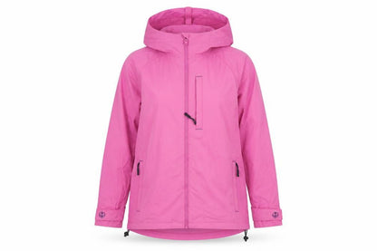 Lazy Jacks Women's Pink Hooded Rain Coat Jacket Size S