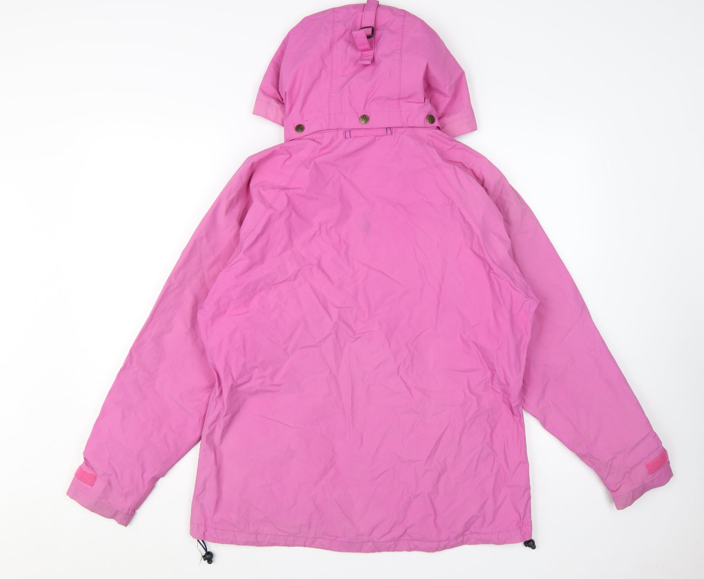 Lazy Jacks Women's Pink Hooded Rain Coat Jacket Size S