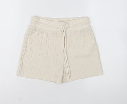 ASOS 4505 Womens Beige Knit Sweat Shorts Size 6 High Rise