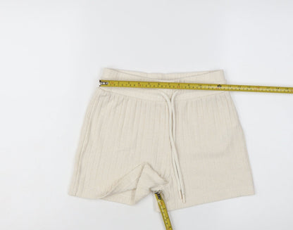 ASOS 4505 Womens Beige Knit Sweat Shorts Size 6 High Rise