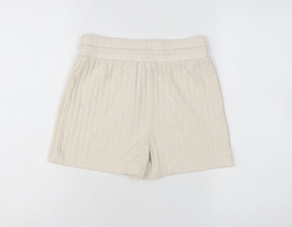 ASOS 4505 Womens Beige Knit Sweat Shorts Size 6 High Rise