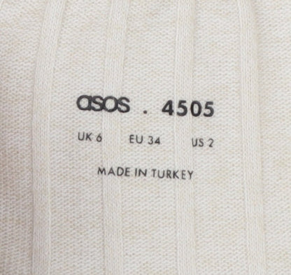 ASOS 4505 Womens Beige Knit Sweat Shorts Size 6 High Rise