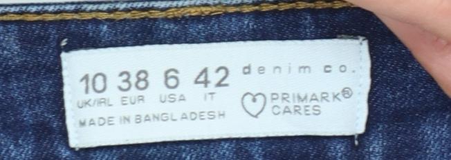 Primark Women Blue Skinny Jeans Size 10 Stretch Denim
