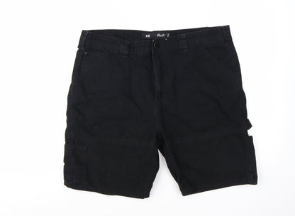 Denim Co. Men's Black Cargo Shorts Size L W38 Cotton Workwear