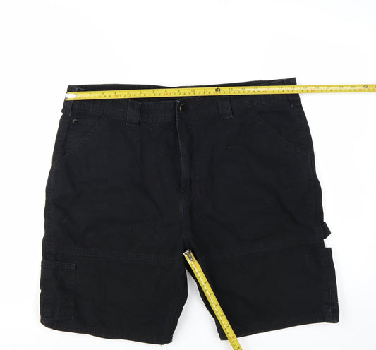 Denim Co. Men's Black Cargo Shorts Size L W38 Cotton Workwear