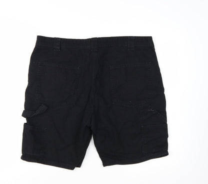 Denim Co. Men's Black Cargo Shorts Size L W38 Cotton Workwear