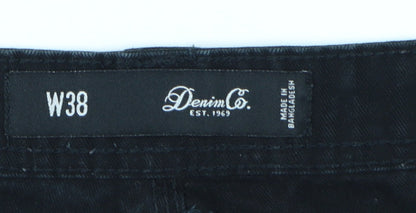 Denim Co. Men's Black Cargo Shorts Size L W38 Cotton Workwear