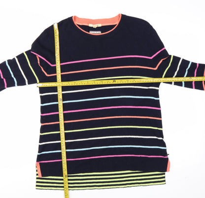 White Stuff Womens Multicoloured Stripe Merino Cotton Jumper UK 14
