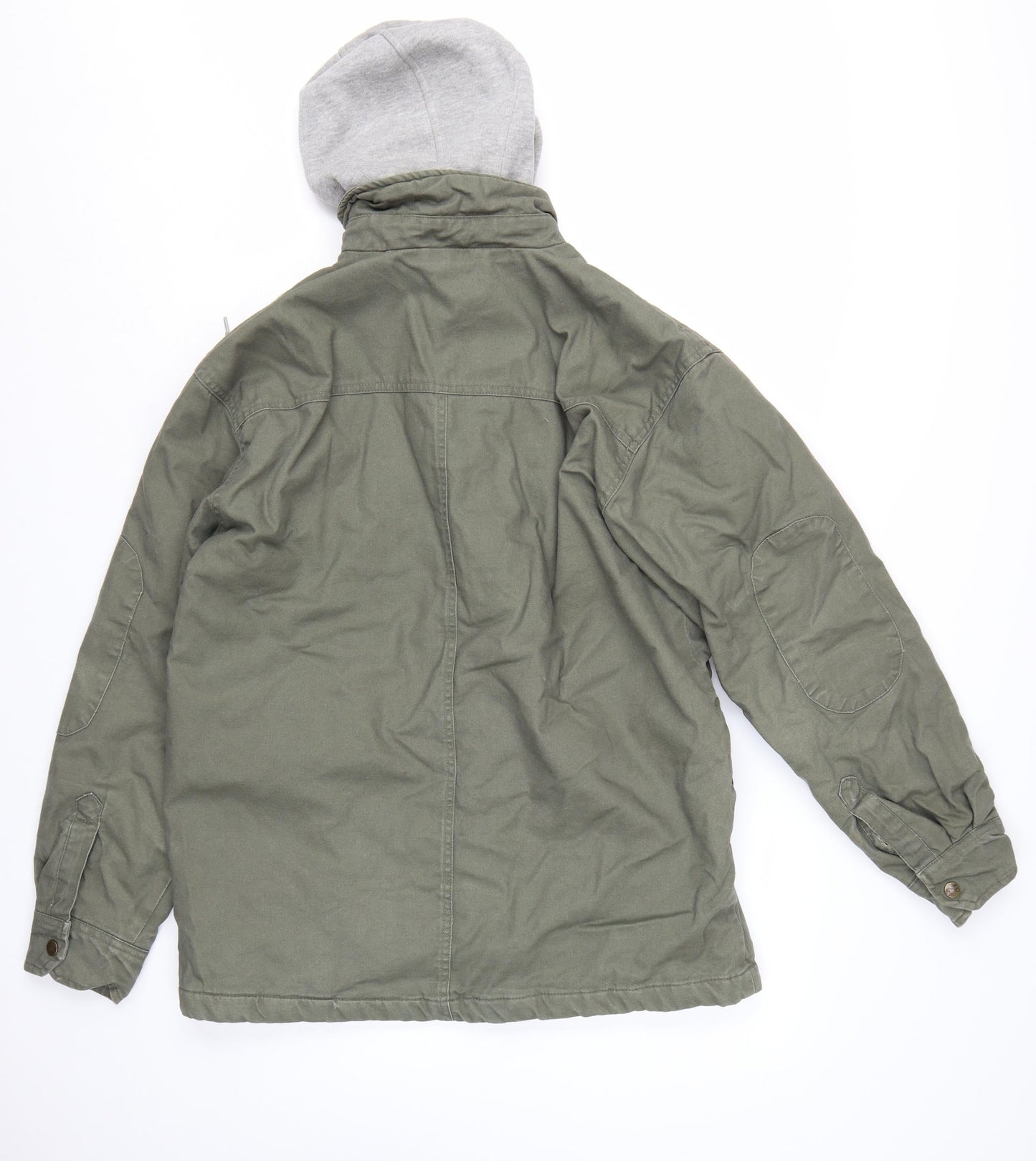 Dickies Men's Green Cotton Hooded Military Jacket Size M