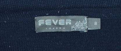 Fever London Women’s Black Size 8 A-Line Knit Retro Dress
