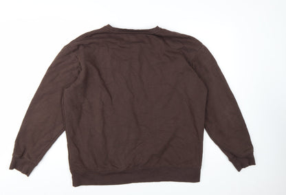 Jack & Jones Men’s Brown 2XL Crew Neck Pullover Sweatshirt