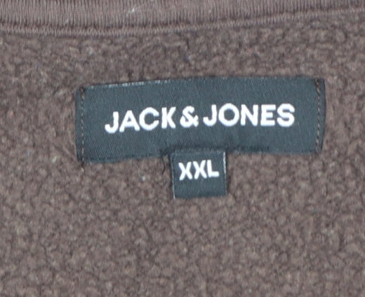 Jack & Jones Men’s Brown 2XL Crew Neck Pullover Sweatshirt