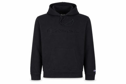 Champion Men's Black XL Pullover Hoodie with Embroidered Logo