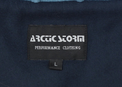 Arctic Storm Men's Blue Fleece Waistcoat Gilet Size L Full Zip Warm Vest