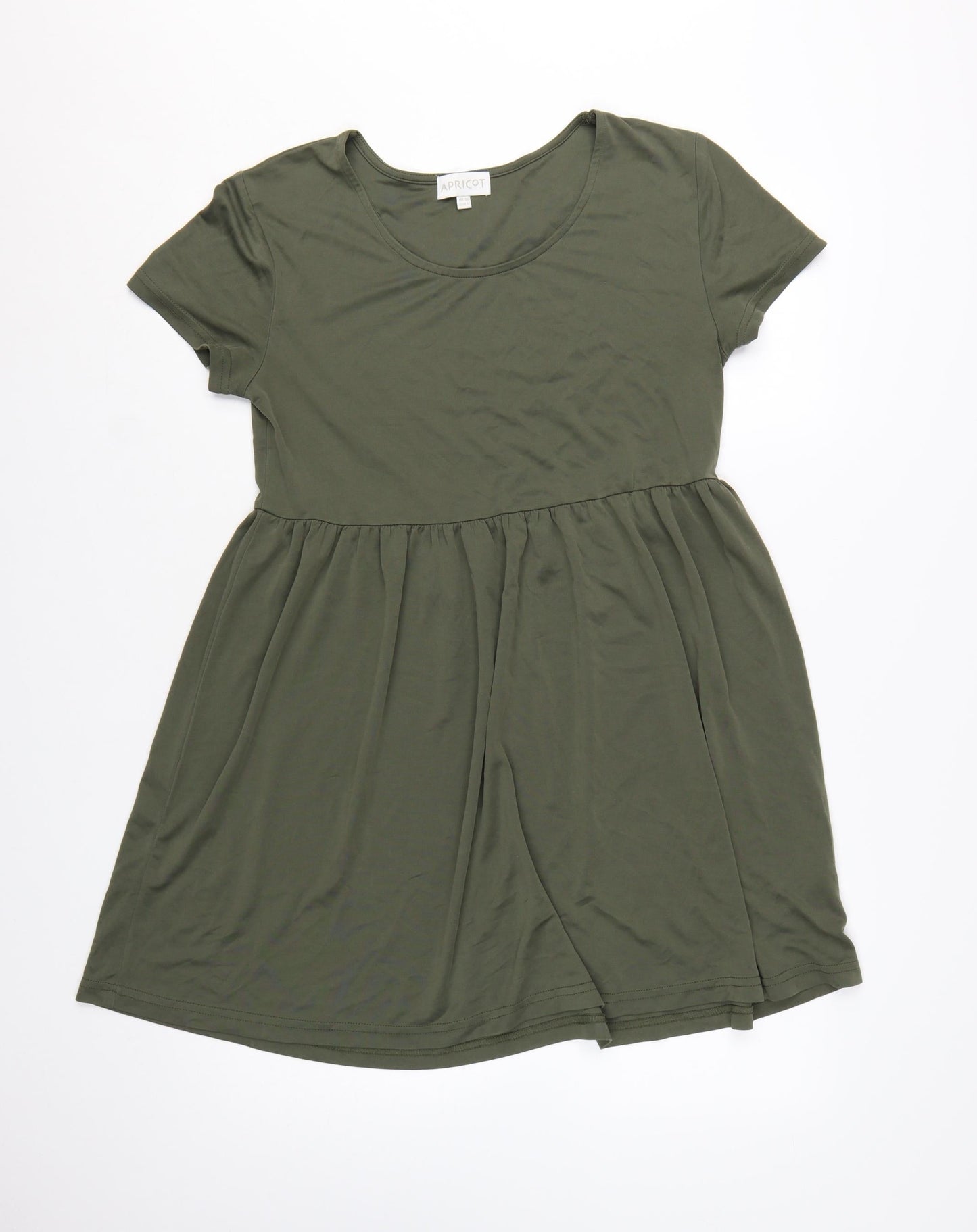 Apricot Women’s Green Skater Dress Size 10 Short Sleeve Casual