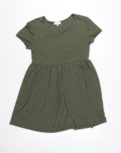 Apricot Women’s Green Skater Dress Size 10 Short Sleeve Casual